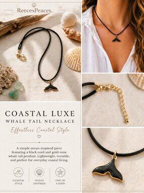 Ocean-Inspired Whale Tail Pendant | Minimal Coastal Necklace